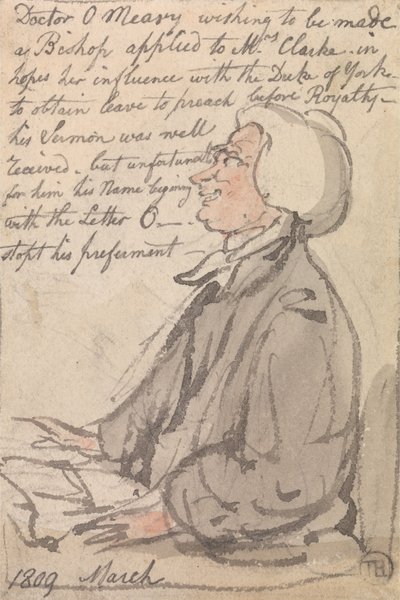 Le Dr OMeara prêchant - Thomas Rowlandson